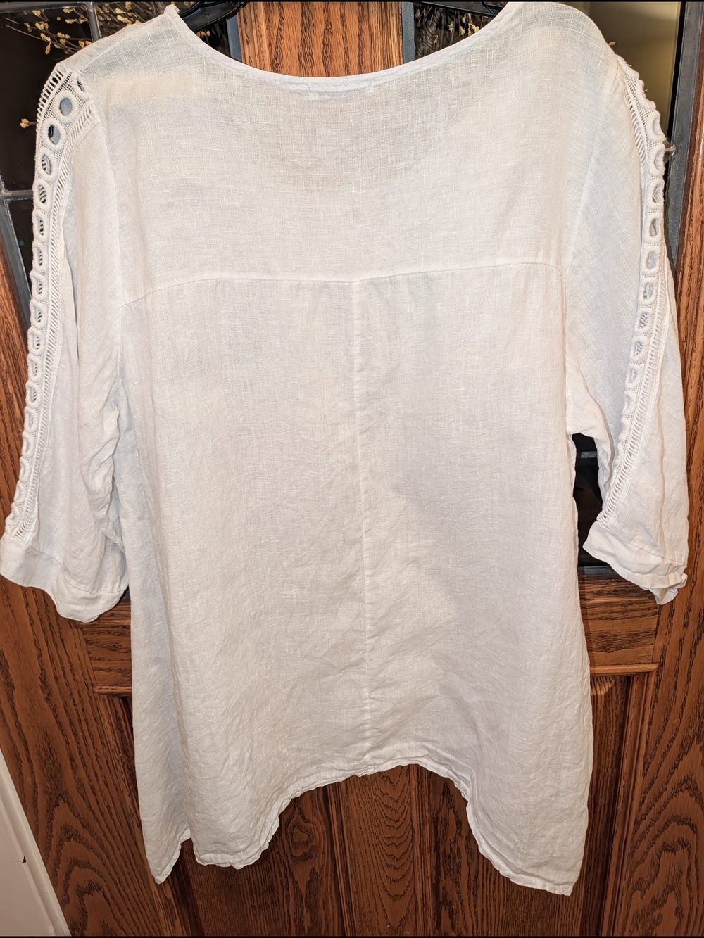 Valentina Naldi White Women's Tunic 1x Lightweight Layer Top Embroider Cover Up